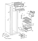 FREEZER SECTION Diagram and Parts List for ZIS42NYA  General Electric Refrigerator