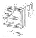 FRESH FOOD DOOR Diagram and Parts List for TBI18JIXMRWW  General Electric Refrigerator