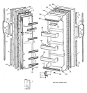 DOORS Diagram and Parts List for TFZ20JAYDWW  General Electric Refrigerator