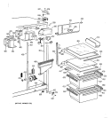 FRESH FOOD SECTION Diagram and Parts List for TFZ20JAYDWW  General Electric Refrigerator