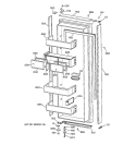 FRESH FOOD DOOR Diagram and Parts List for ZIS48NYA  General Electric Refrigerator