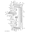 FRESH FOOD DOOR Diagram and Parts List for ZIS36NXA  General Electric Refrigerator