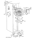 FREEZER SECTION Diagram and Parts List for ZIS36NXA  General Electric Refrigerator
