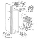 FREEZER SECTION Diagram and Parts List for ZIS36NXA  General Electric Refrigerator