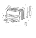FREEZER DOOR Diagram and Parts List for TBX19DIYFRAA  General Electric Refrigerator