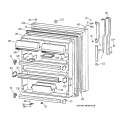 FRESH FOOD DOOR Diagram and Parts List for TBX19DIYFRAA  General Electric Refrigerator
