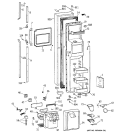 FREEZER DOOR Diagram and Parts List for TPX24PRYEBB  General Electric Refrigerator