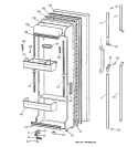 FRESH FOOD DOOR Diagram and Parts List for TFK22PRXEAA  General Electric Refrigerator