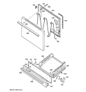DOOR & DRAWER PARTS Diagram and Parts List for JGBS21PEW3WH  General Electric Range