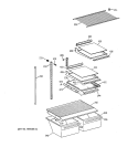 SHELF PARTS Diagram and Parts List for TBI18JIXSRWW  General Electric Refrigerator