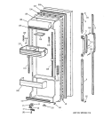FRESH FOOD DOOR Diagram and Parts List for TFX25VRZAWW  General Electric Refrigerator