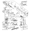 FREEZER SECTION Diagram and Parts List for TFX25VRZAWW  General Electric Refrigerator