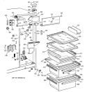 FRESH FOOD SECTION Diagram and Parts List for TFX25VRZAWW  General Electric Refrigerator