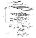 COMPARTMENT SEPARATOR PARTS Diagram and Parts List for TBX24JIZDRAA  General Electric Refrigerator