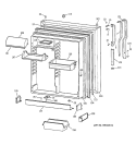 FRESH FOOD DOOR Diagram and Parts List for TBX19ZAZARWW  General Electric Refrigerator