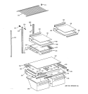 SHELF PARTS Diagram and Parts List for TBX21CIXJRBB  General Electric Refrigerator