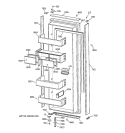 FRESH FOOD DOOR Diagram and Parts List for ZIS48NXA  General Electric Refrigerator