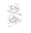 Part Location Diagram of WB62K5123 GE MAIN TOP Assembly-ALMOND
