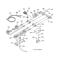 GAS & BURNER PARTS Diagram and Parts List for JGP319EP3AD  General Electric Cooktop