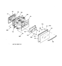 DOOR Diagram and Parts List for JCSP38GV2BB  General Electric Range