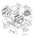BODY PARTS Diagram and Parts List for JRP15WW1WW  General Electric Wall Oven