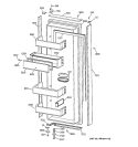 FRESH FOOD DOOR Diagram and Parts List for ZIS36NYB  General Electric Refrigerator