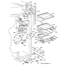 FRESH FOOD SECTION Diagram and Parts List for ZIS36NYB  General Electric Refrigerator