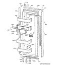 FRESH FOOD DOOR Diagram and Parts List for ZIS48NYB  General Electric Refrigerator