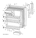 FRESH FOOD DOOR Diagram and Parts List for TBX21NIXPRAA  General Electric Refrigerator