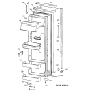 FRESH FOOD DOOR Diagram and Parts List for TPJ24BIZAWW  General Electric Refrigerator