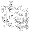FRESH FOOD SECTION Diagram and Parts List for TFX20JRXFAA  General Electric Refrigerator