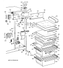 FRESH FOOD SECTION Diagram and Parts List for TFX22CRXFAA  General Electric Refrigerator