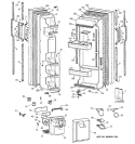 DOORS Diagram and Parts List for TFX22JWYFWW  General Electric Refrigerator