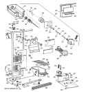 FREEZER SECTION Diagram and Parts List for TFX20NWXFWH  General Electric Refrigerator