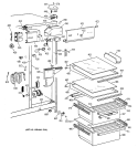 FRESH FOOD SECTION Diagram and Parts List for TFX25JRYFWW  General Electric Refrigerator