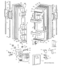 DOORS Diagram and Parts List for TFX25JWYFWW  General Electric Refrigerator