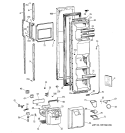 FREEZER DOOR Diagram and Parts List for TFX25ZRYFWW  General Electric Refrigerator