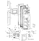 FREEZER DOOR Diagram and Parts List for TFX27PRXFBB  General Electric Refrigerator