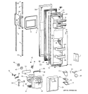 FREEZER DOOR Diagram and Parts List for TFX27ZRXFBB  General Electric Refrigerator