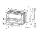 FREEZER DOOR Diagram and Parts List for TBX18JIZBRAA  General Electric Refrigerator