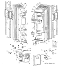 DOORS Diagram and Parts List for TFX22NWZAWH  General Electric Refrigerator