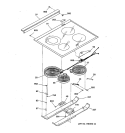 COOKTOP Diagram and Parts List for JCSP39BW1BB  General Electric Range
