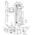 FREEZER DOOR Diagram and Parts List for TPJ24PFZAWW  General Electric Refrigerator