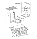 SHELF PARTS Diagram and Parts List for TBX19VAZBRWW  General Electric Refrigerator
