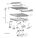 COMPARTMENT SEPARATOR PARTS Diagram and Parts List for TBX19VAZBRWW  General Electric Refrigerator