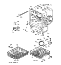 BODY PARTS Diagram and Parts List for GSD4210X73AA  General Electric Dishwasher