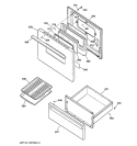DOOR & DRAWER PARTS Diagram and Parts List for JBS07PIY1  General Electric Range