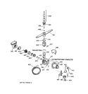 MOTOR - PUMP MECHANISM Diagram and Parts List for GSD900XX01BA  General Electric Dishwasher