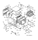 Part Location Diagram of WB63T10012 GE OVEN BODY