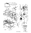 MICROWAVE MODULE BODY Diagram and Parts List for JTP95BW2BB  General Electric Microwave Oven Combo